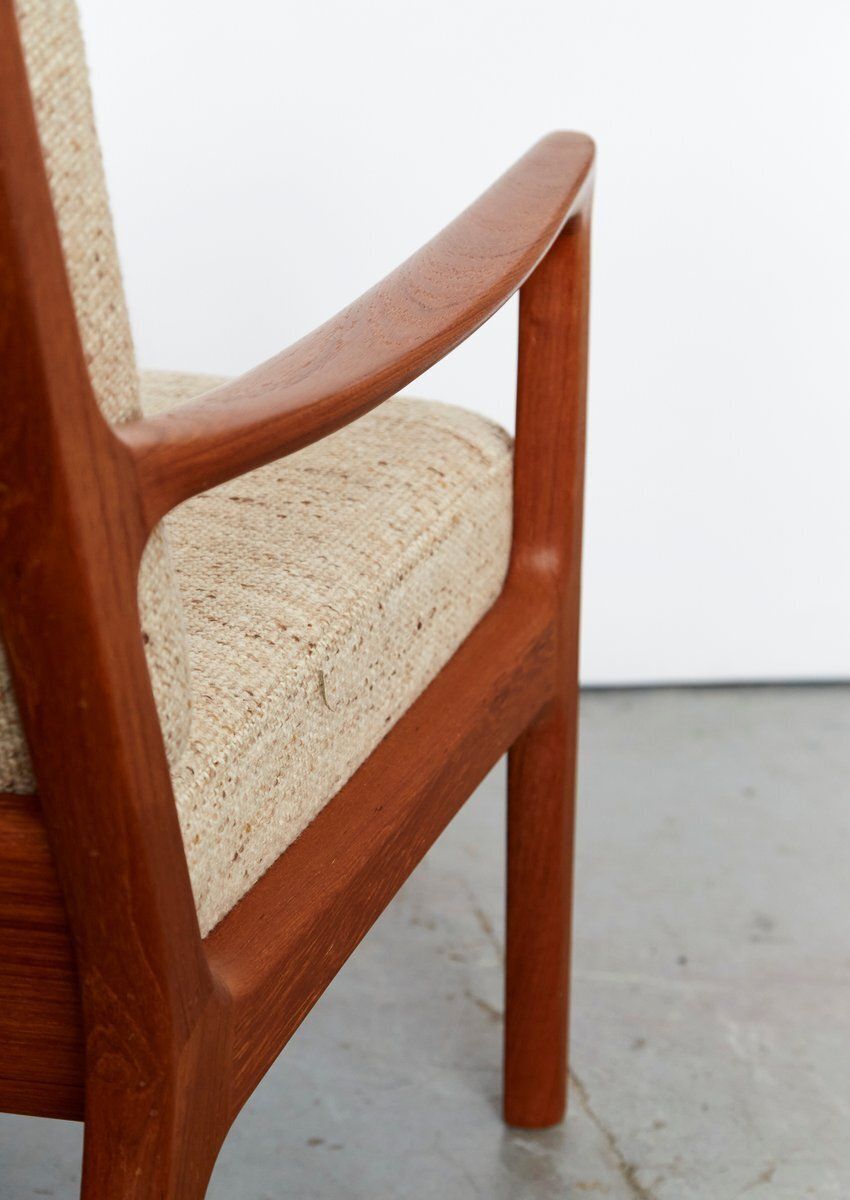 Mid Century Modern Teak Senator Highback Chair By Ole Wanscher For Poul Jeppesen, 1960s photo vinterior