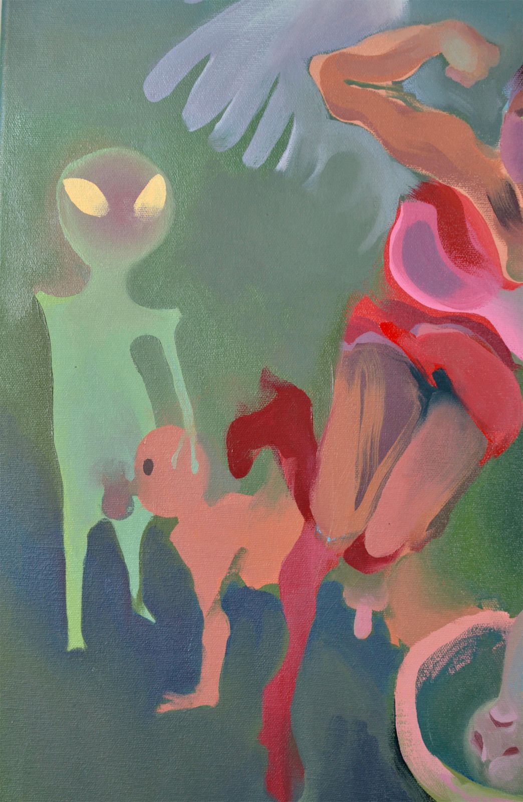 Herta Balodezoo Of Men, By Herta Balode. 2025. Oil On Canvas. 60x120 Cm. Unsigned2025 photo Art