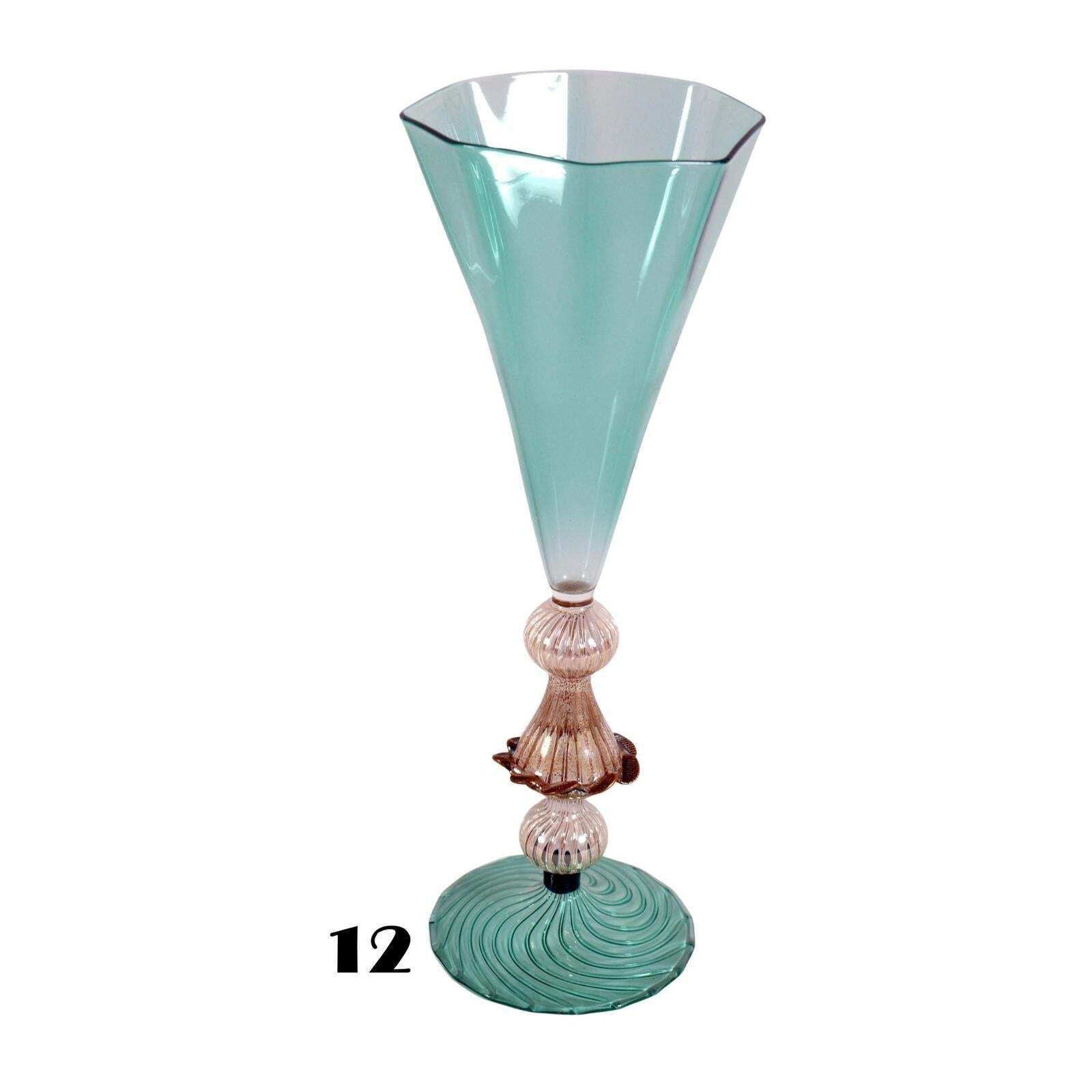 photo vinterior Set Of 17 Murano Art Glass Goblets In Art Deco Taste, Italy, Circa 1930 1940