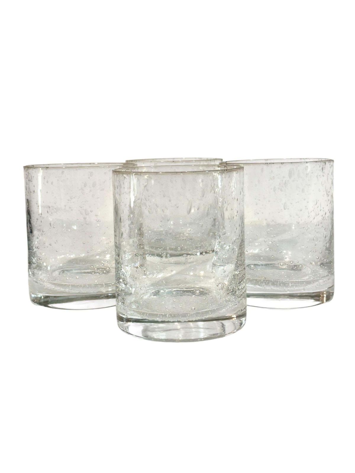 248.0 Set Of Four Biot Bubble Glass Tumblers, France 20th Century photo