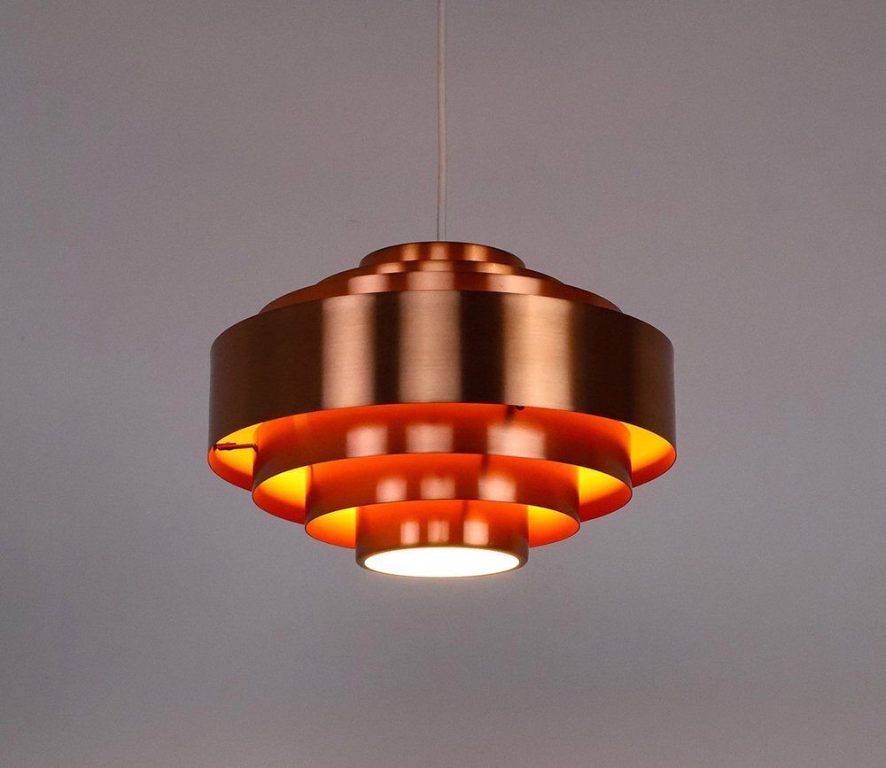 Ultra Pendant Lamp In Copper By Jo Hammerborg For Fog & Mørup, 1960s photo vinterior
