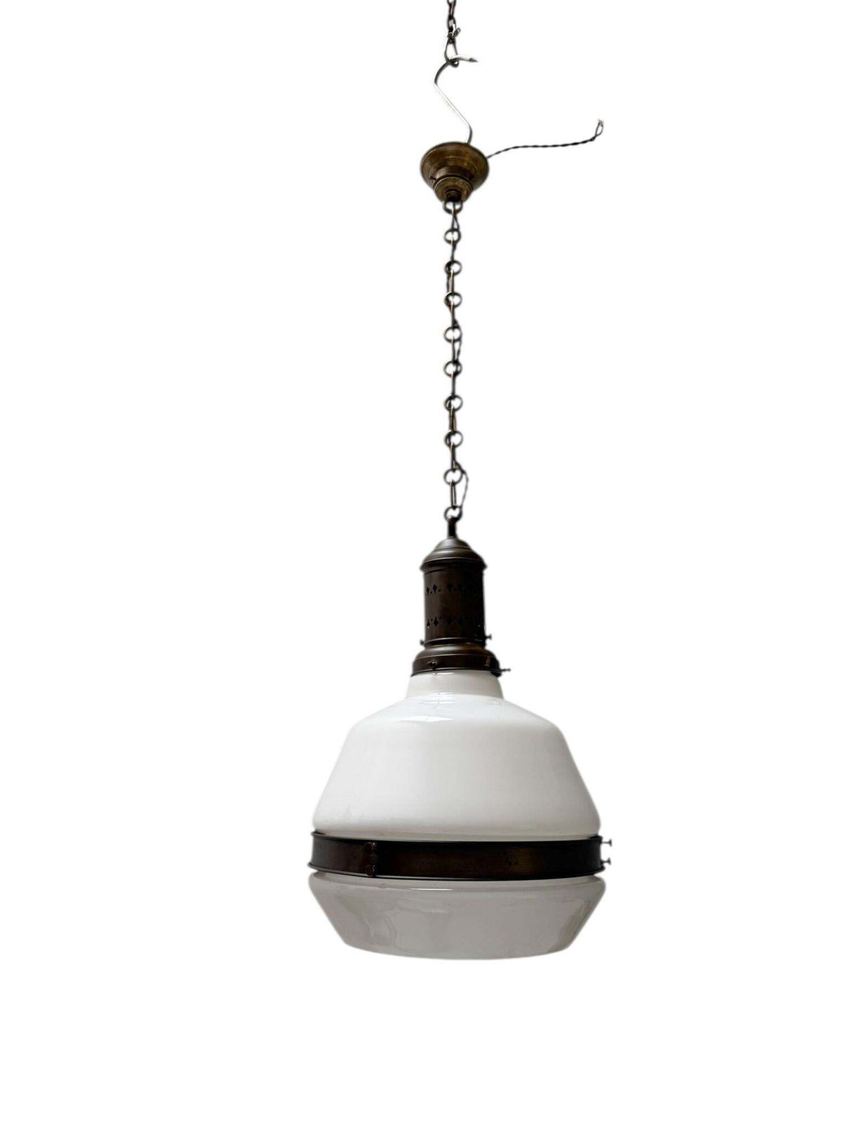 Arts & Crafts Pendant Lamp In The Style Of Peter Behrens, 1900s photo vintage