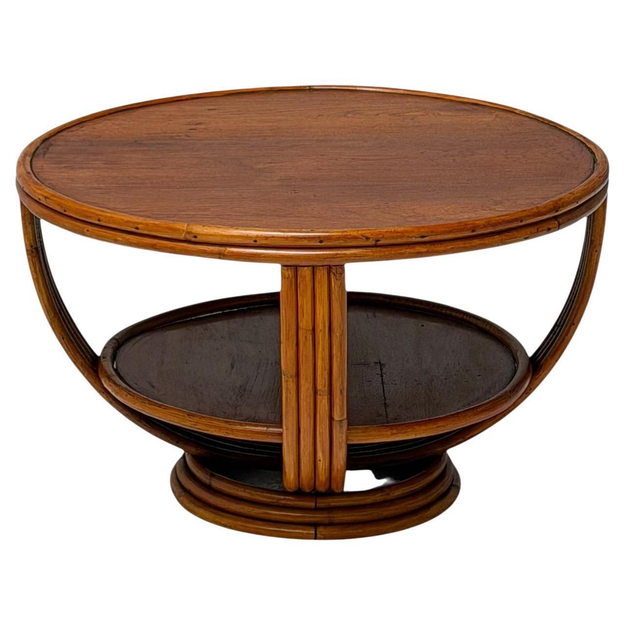 Mid Century Modern Two Tier Side Table In The Style Of Paul Frankl, 1950s