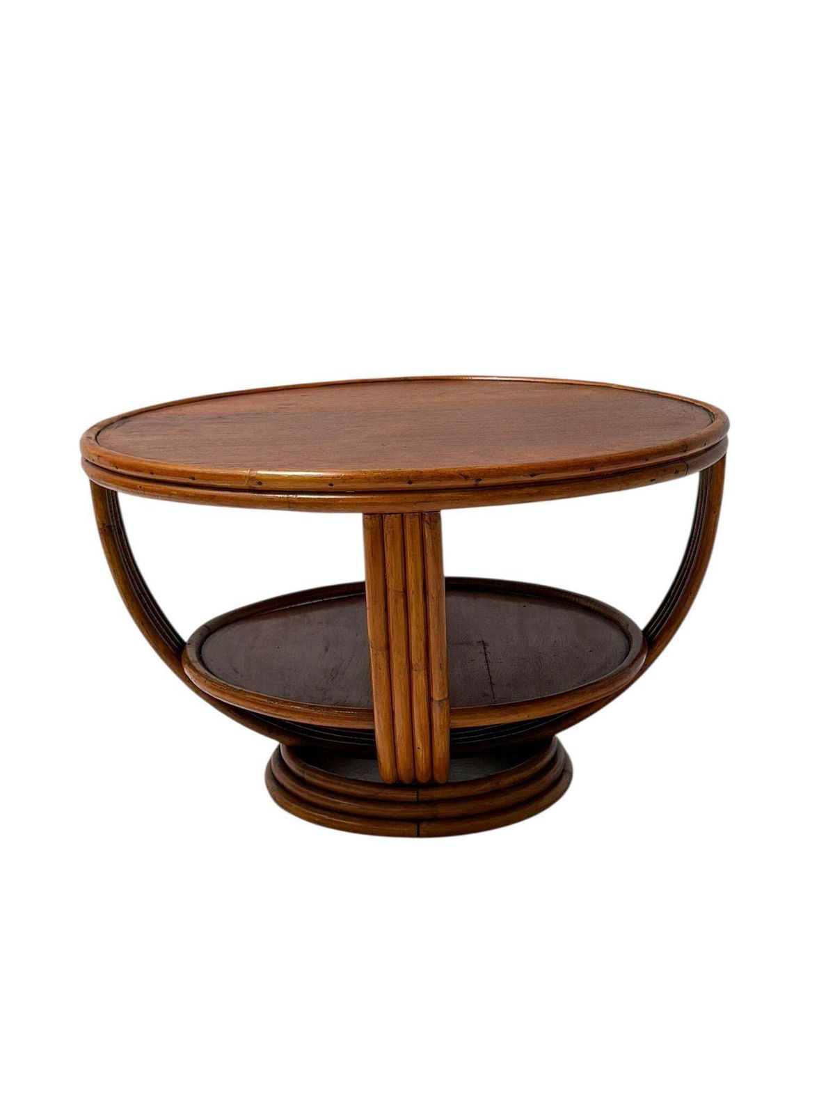 Mid Century Modern Two Tier Side Table In The Style Of Paul Frankl, 1950s photo vinterior