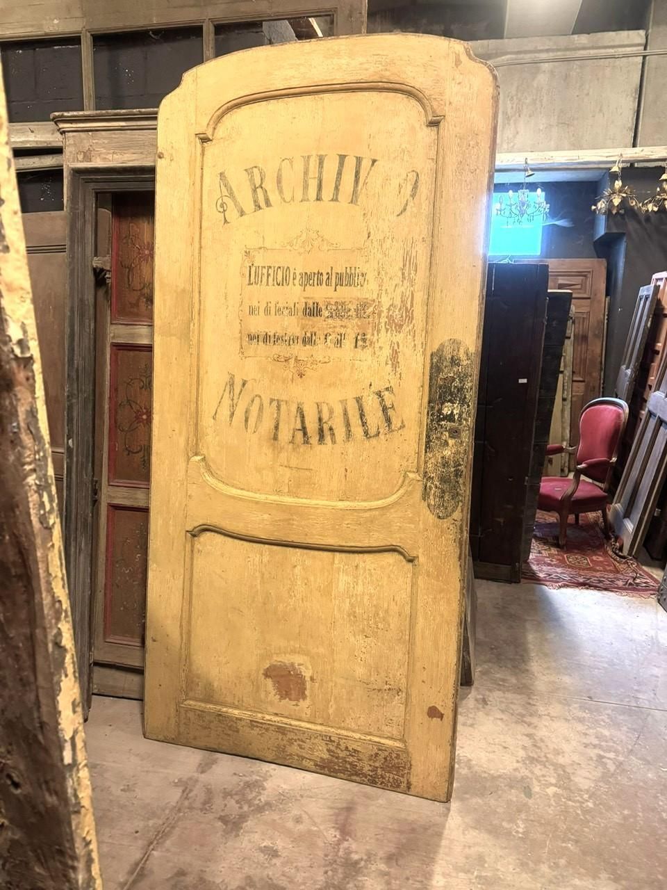 Interior Notary Office Door, Painted And Lacquered Yellow, Italy photo furniture
