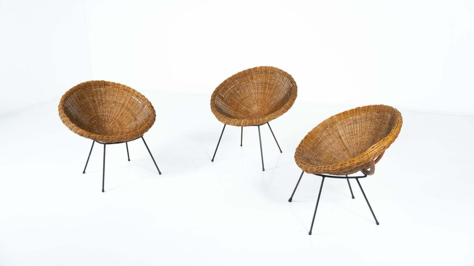 623.0 Mid Century Rattan Armchair   3 Available photo