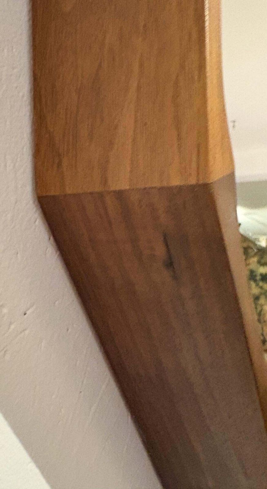 Mid Century Modern Large Wooden Mirror, Italy, 1960s photo 3815.0