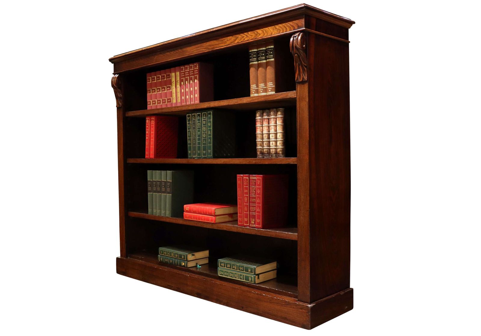 Mid 19th Century Rosewood Open Bookcase With Carved Corbels, Circa 1850 photo Furniture