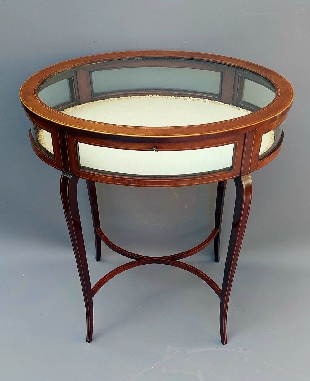 Edwardian Mahogany Bijouterie Display Table Vitrine photo 850.0