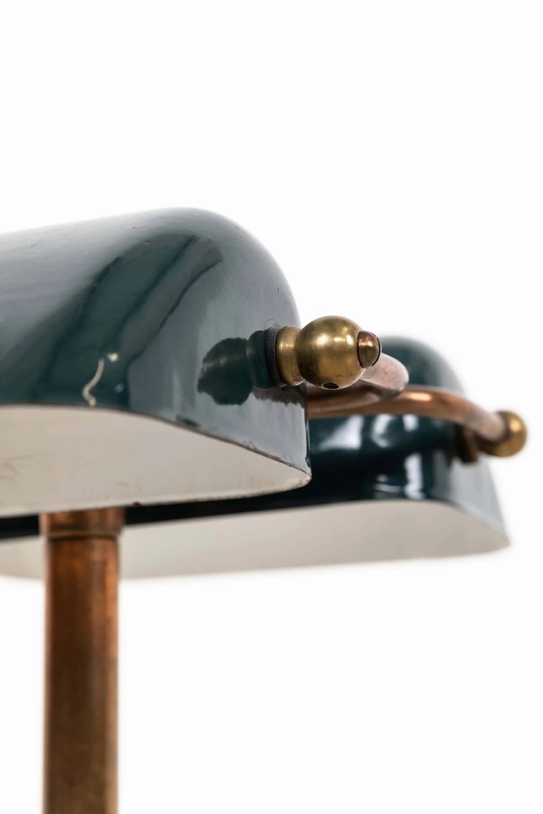 Early 20th Century Double Headed Copper Bankers Lamp photo Lighting