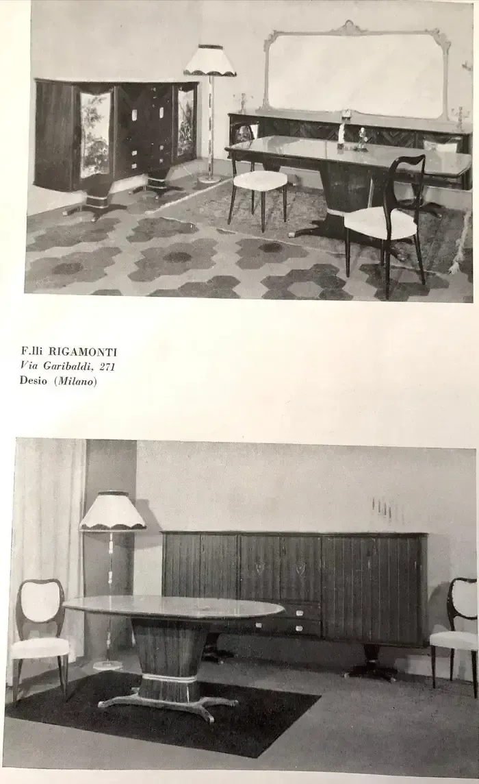 Eccezionale Set Da Pranzo Completo D'epoca   Fratelli Rigamonti Desio (Milano), 1940 photo furniture