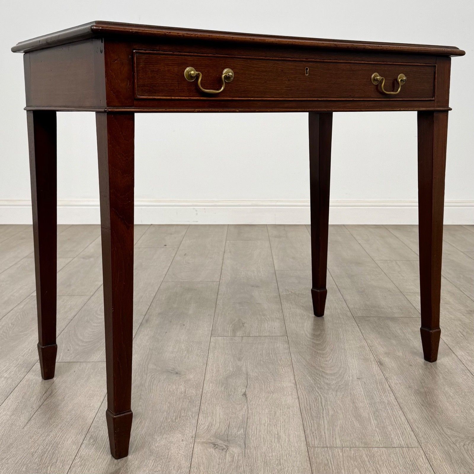 Antique 19th Century Georgian Style Writing Table In Mahogany ( Af 5367 ) photo vintage