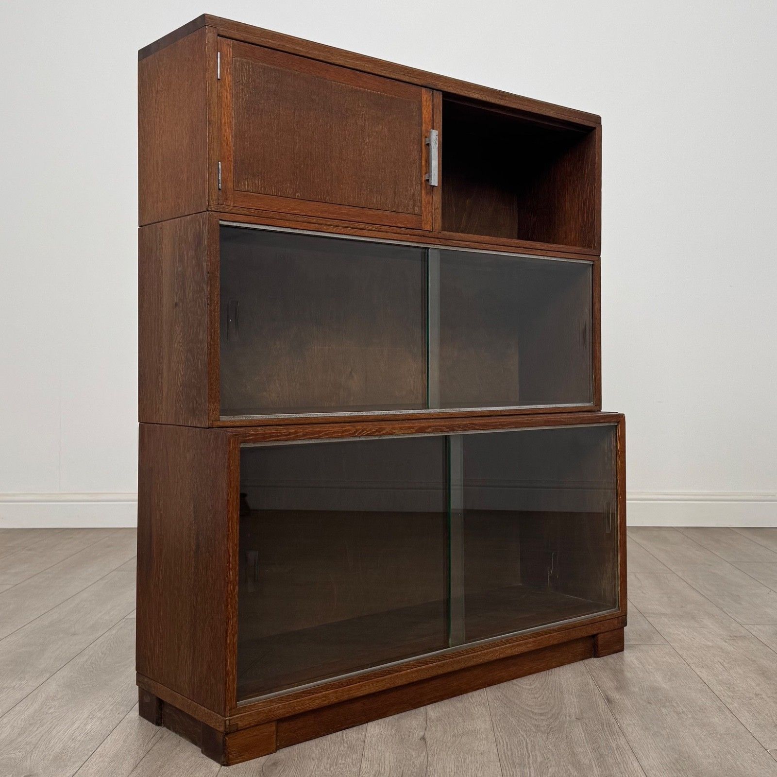 photo for sale Antique 20th Century Glazed Oak Cabinet By Minty Ltd ( Af 5363 )