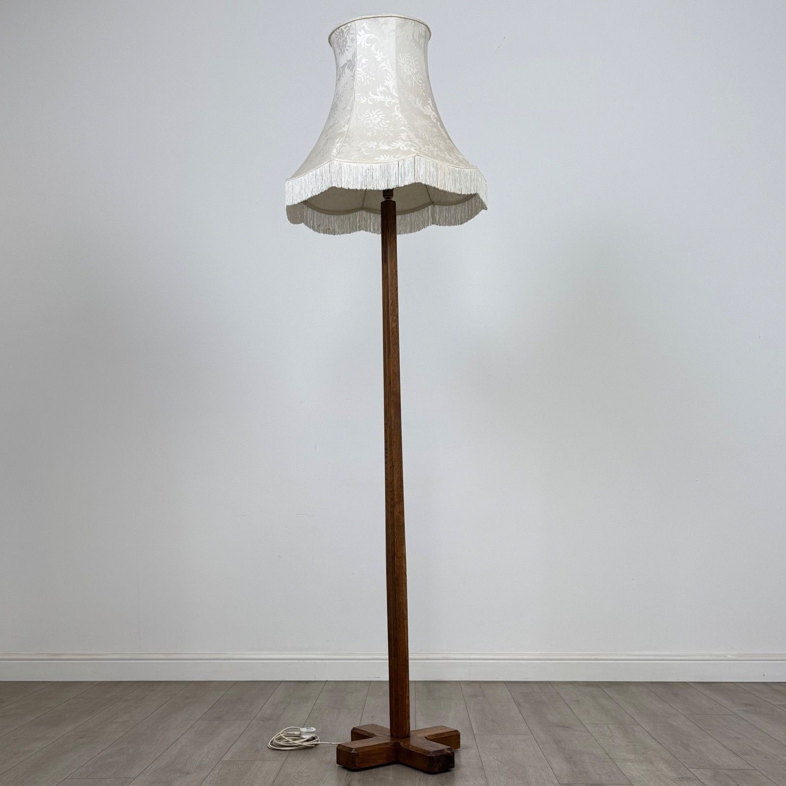 Antique 20th Century Arts & Crafts Floor Standing Lamp In Oak ( Af 5356 ) photo furniture