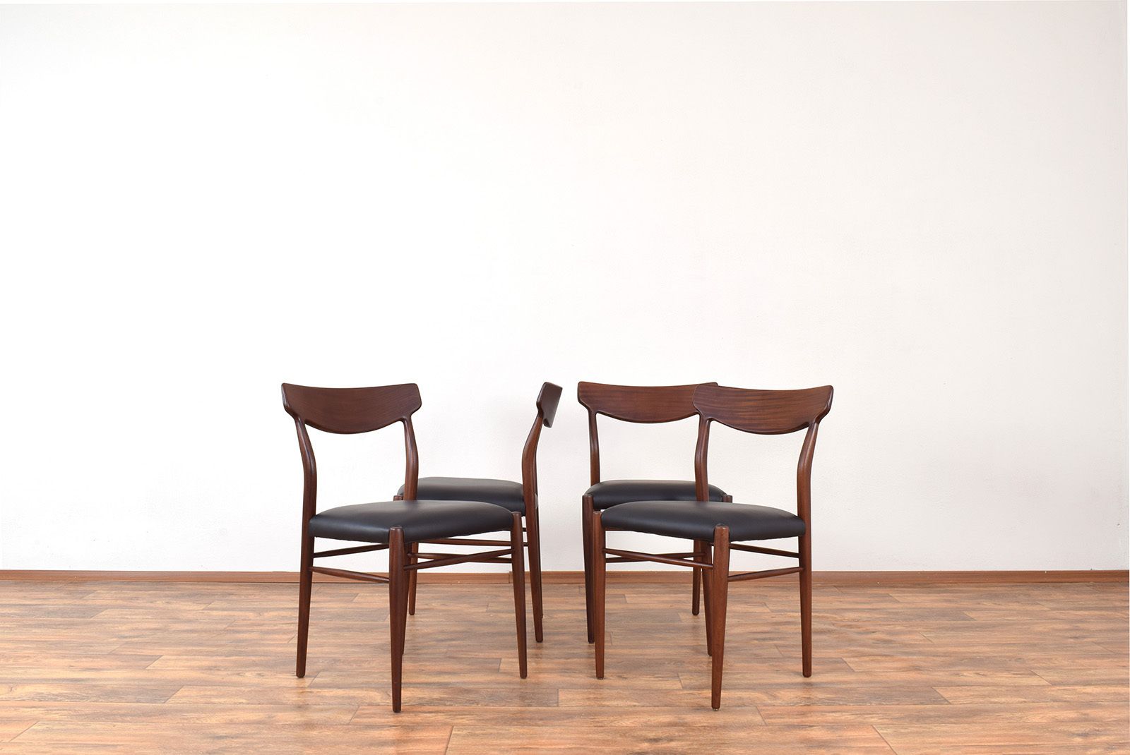 Mid Century Teak Dining Chairs By Gustav Herkströter For Lübke, 1960s, Set Of 4