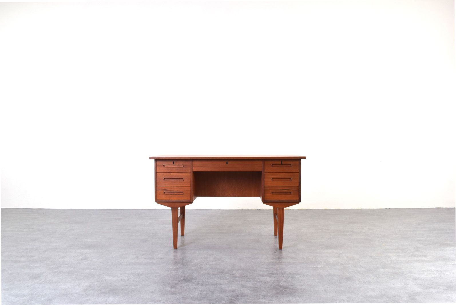 Mid Century Danish Teak Executive Desk, 1960s.