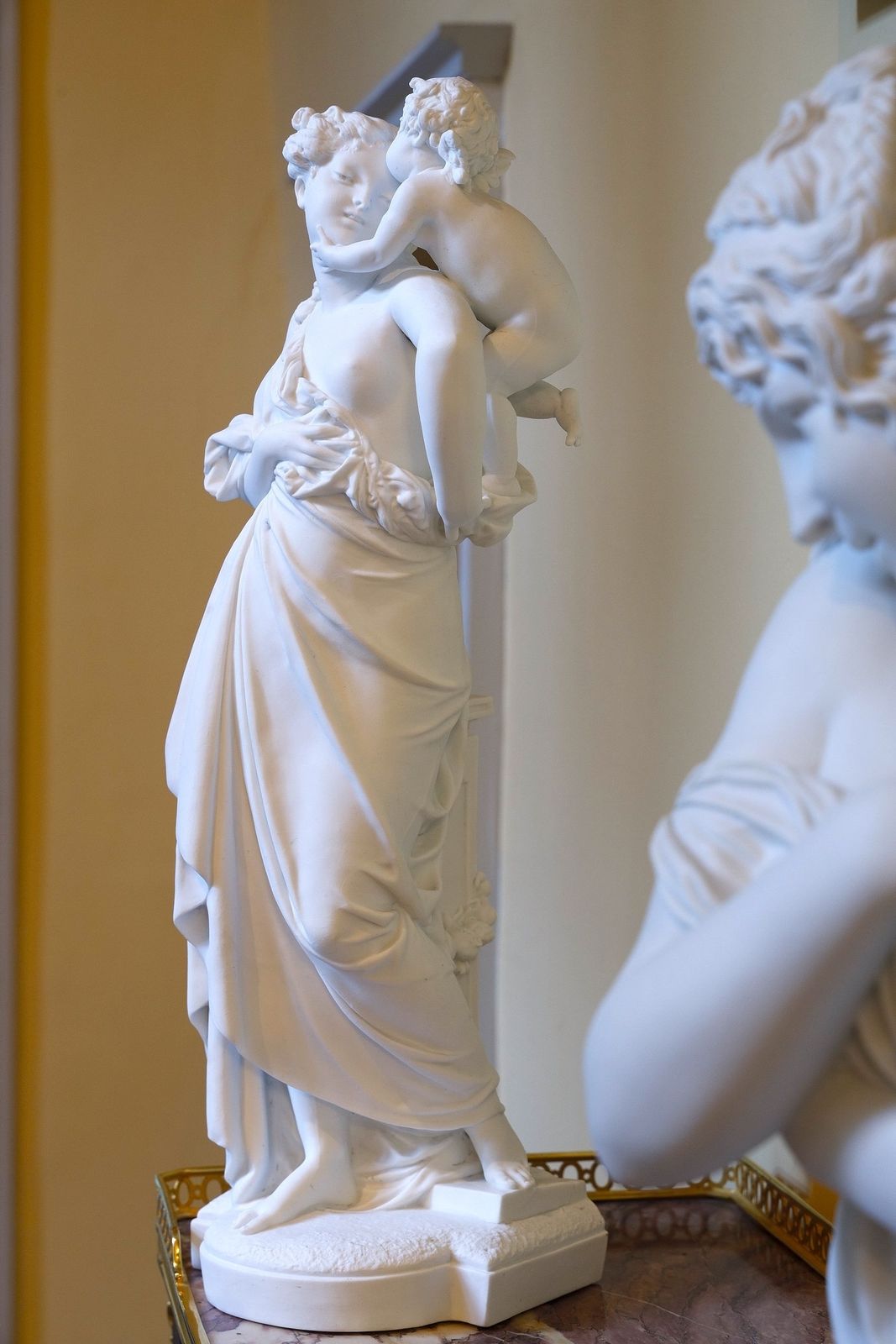 photo for sale Pair Of Allegorical Figures Biscuit Porcelain, After Carrier Belleuse. European Work, Circa 1870 1880