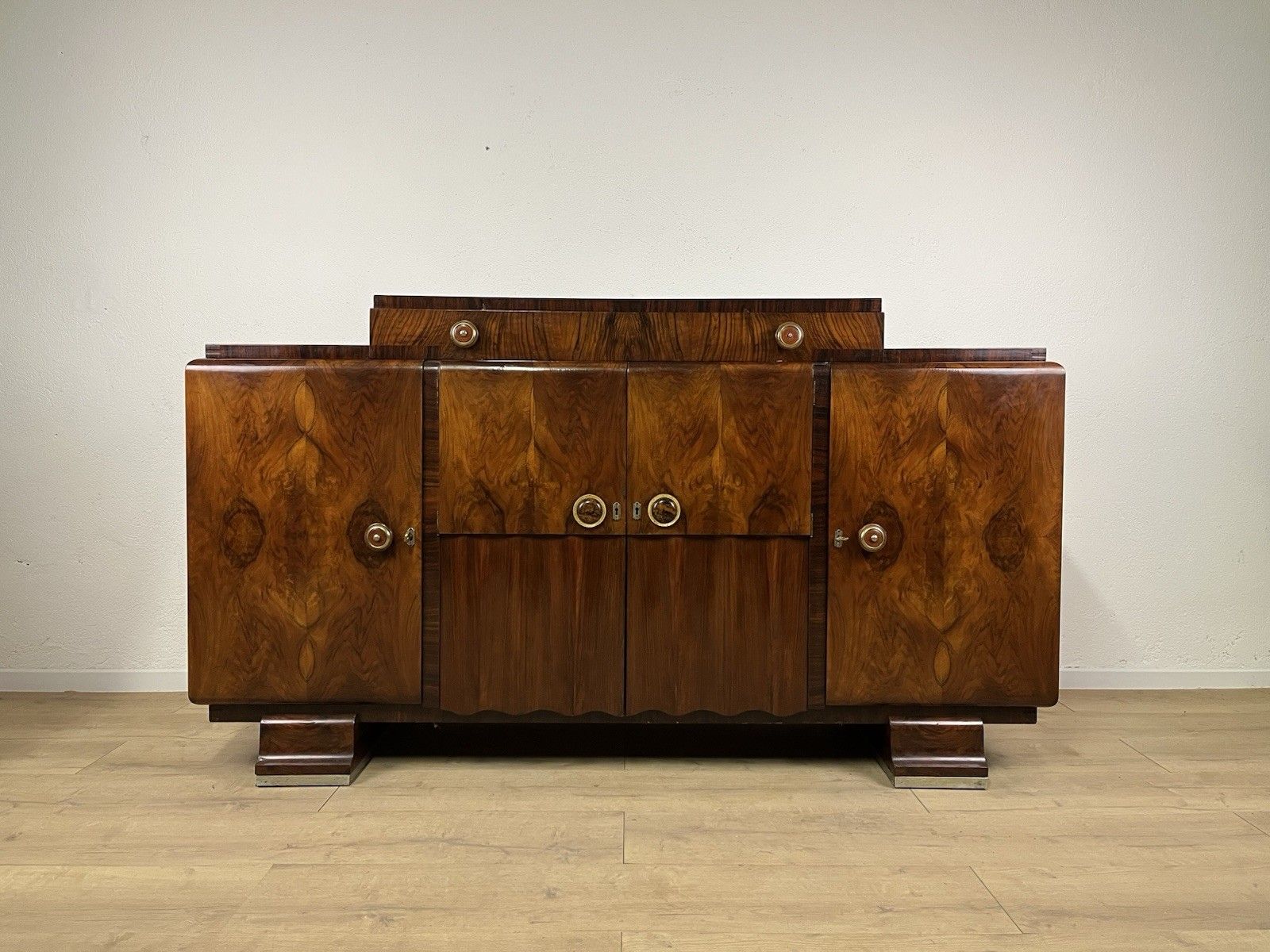 40’s Vintage Design Rationalist Root Wood Furniture Sideboard