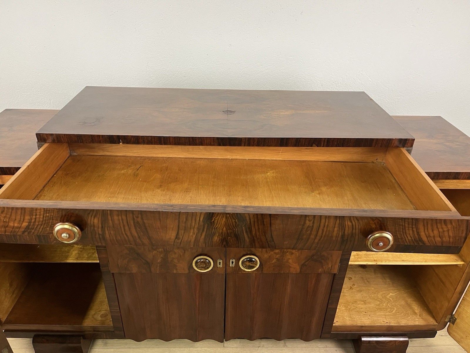 1195.0 40’s Vintage Design Rationalist Root Wood Furniture Sideboard photo