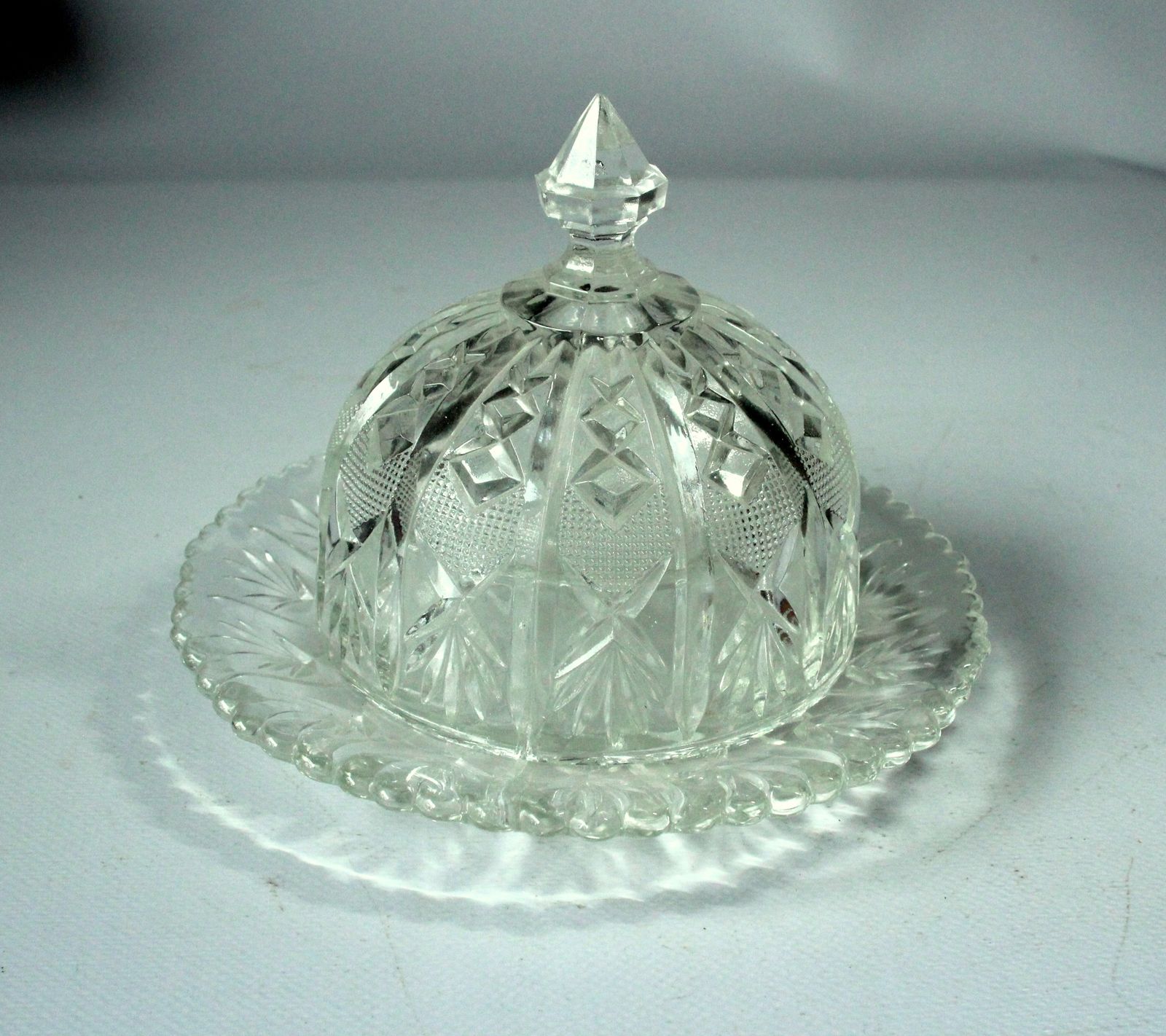 1930s   Art Deco   High Quality Heavy Lead Crystal Glass Butter Dish photo furniture