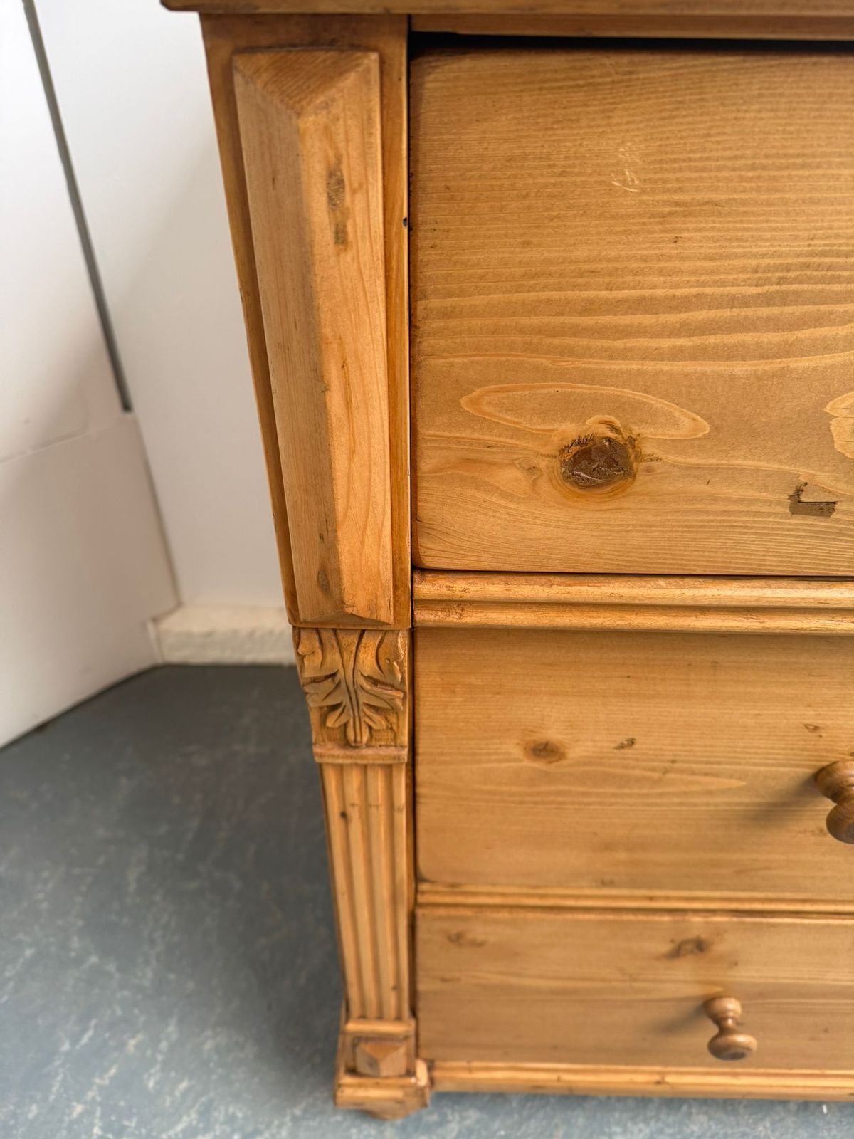 A Low Wide Pine Hungarian Victorian Waxed 3 Drawer Chest Of Drawers photo vinterior