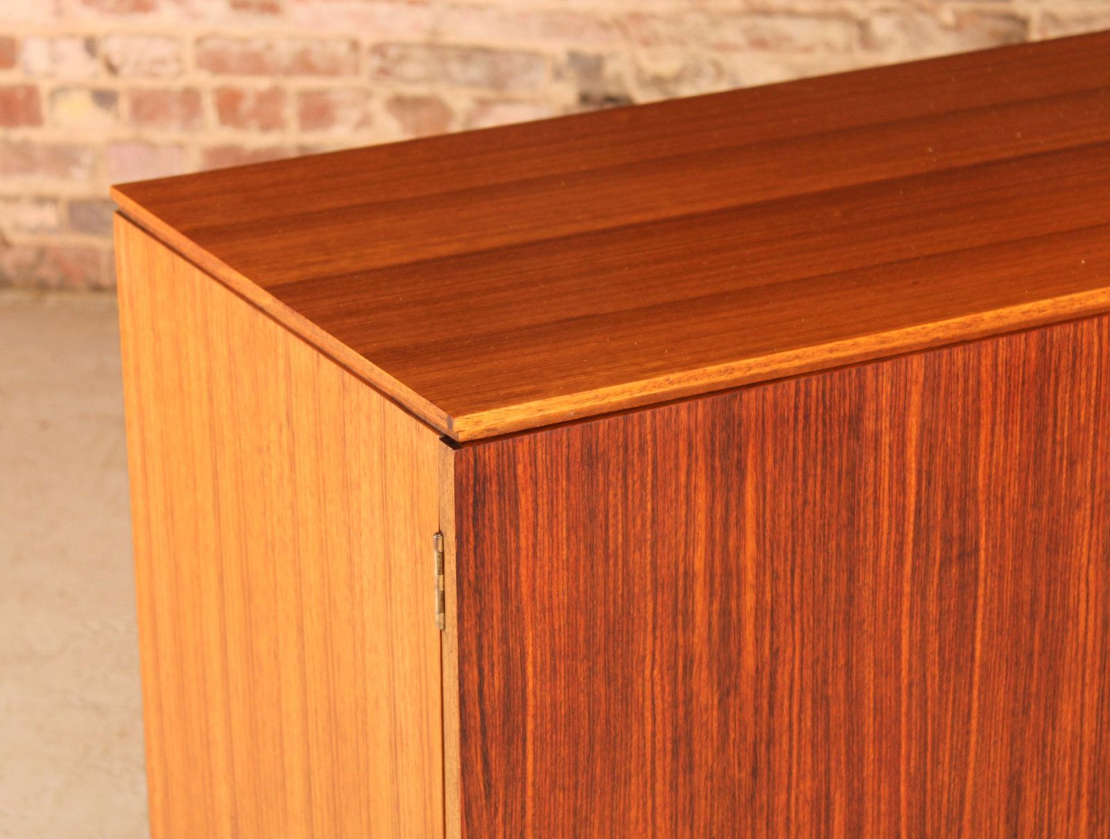 Mid Century Teak And Rosewood Sideboard With Brass Handles By Wrighton, Circa 1960s photo Furniture