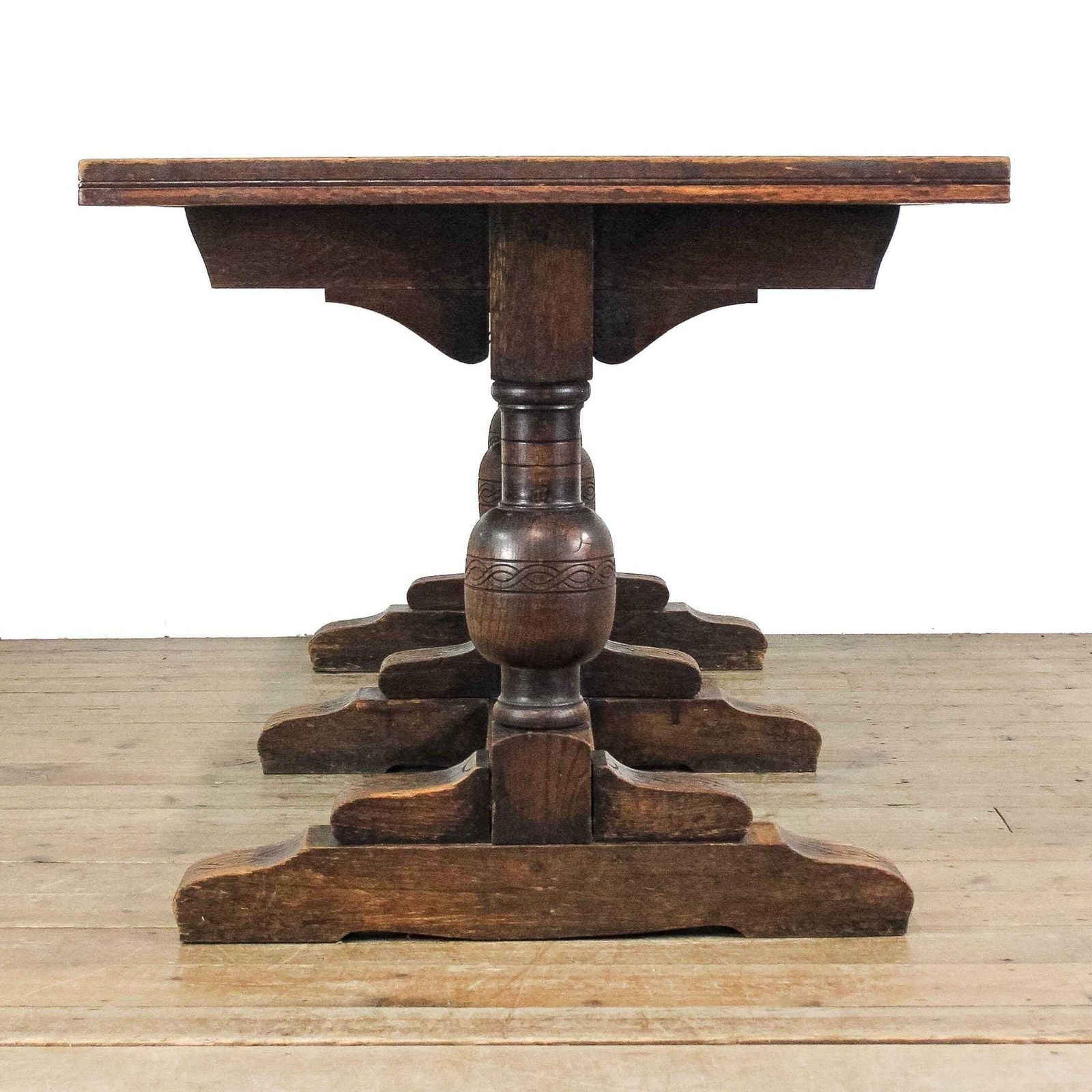 Antique Large Oak Refectory Dining Table | Vintage Table | Vintage Kitchen Table | Dining Table | Vintage Oak Tables (M 6761) photo vinterior