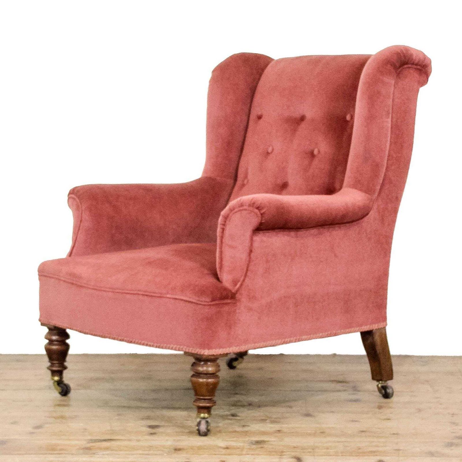 Antique Upholstered Wingback Chair | Antique Armchair | Antique Seating | Victorian Antiques | Victorian Armchair (M 6760)