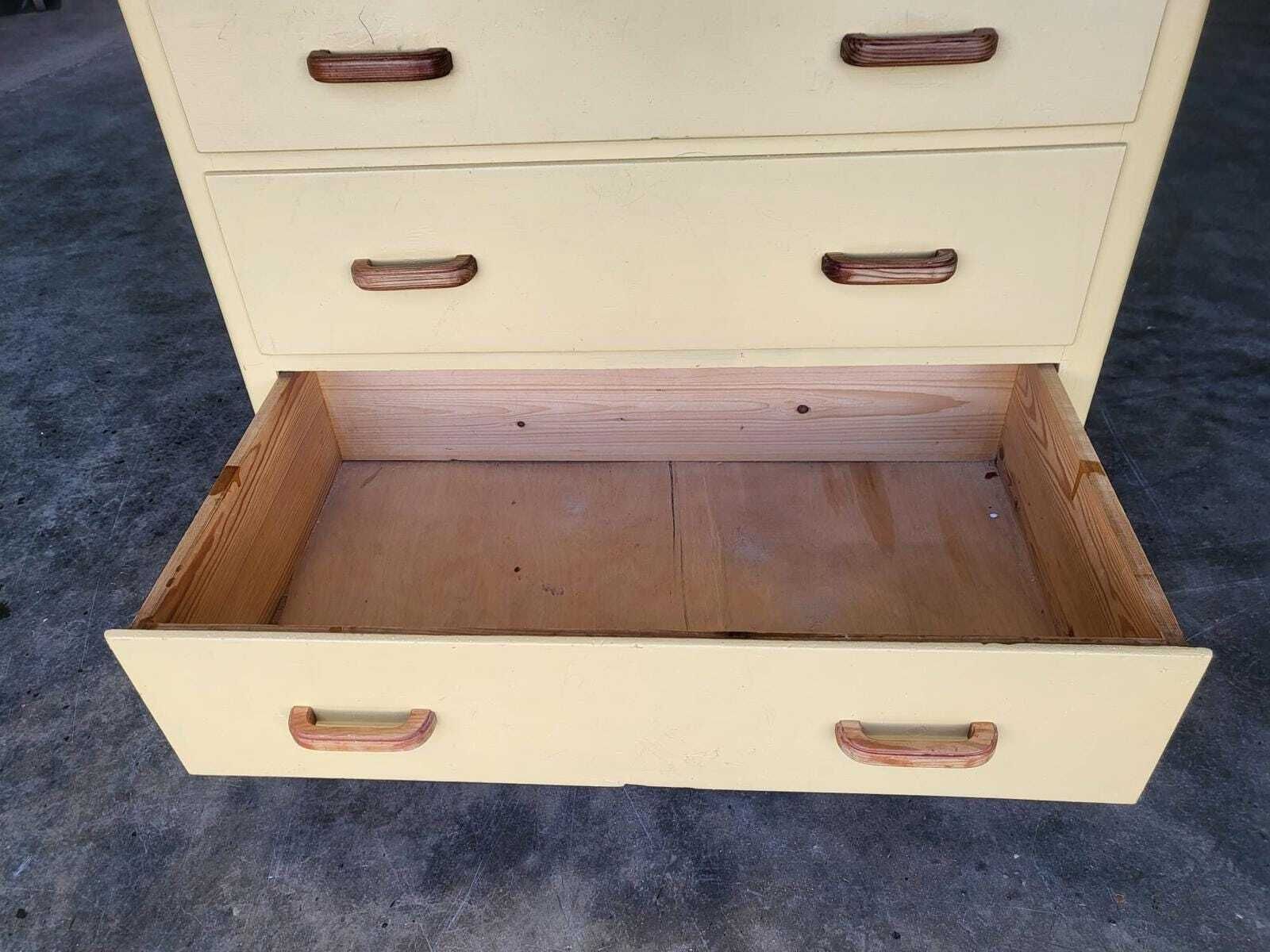 Vintage Small Low Painted Chest Of Drawers 3 Drawers photo buy