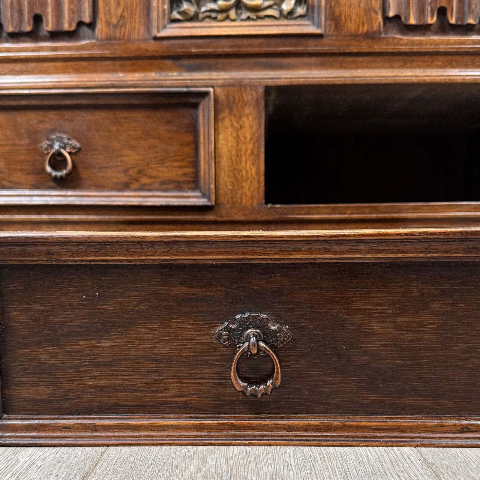 425.0 Antique 20th Century Linenfold Mule Chest In Oak ( Af 5354 ) photo