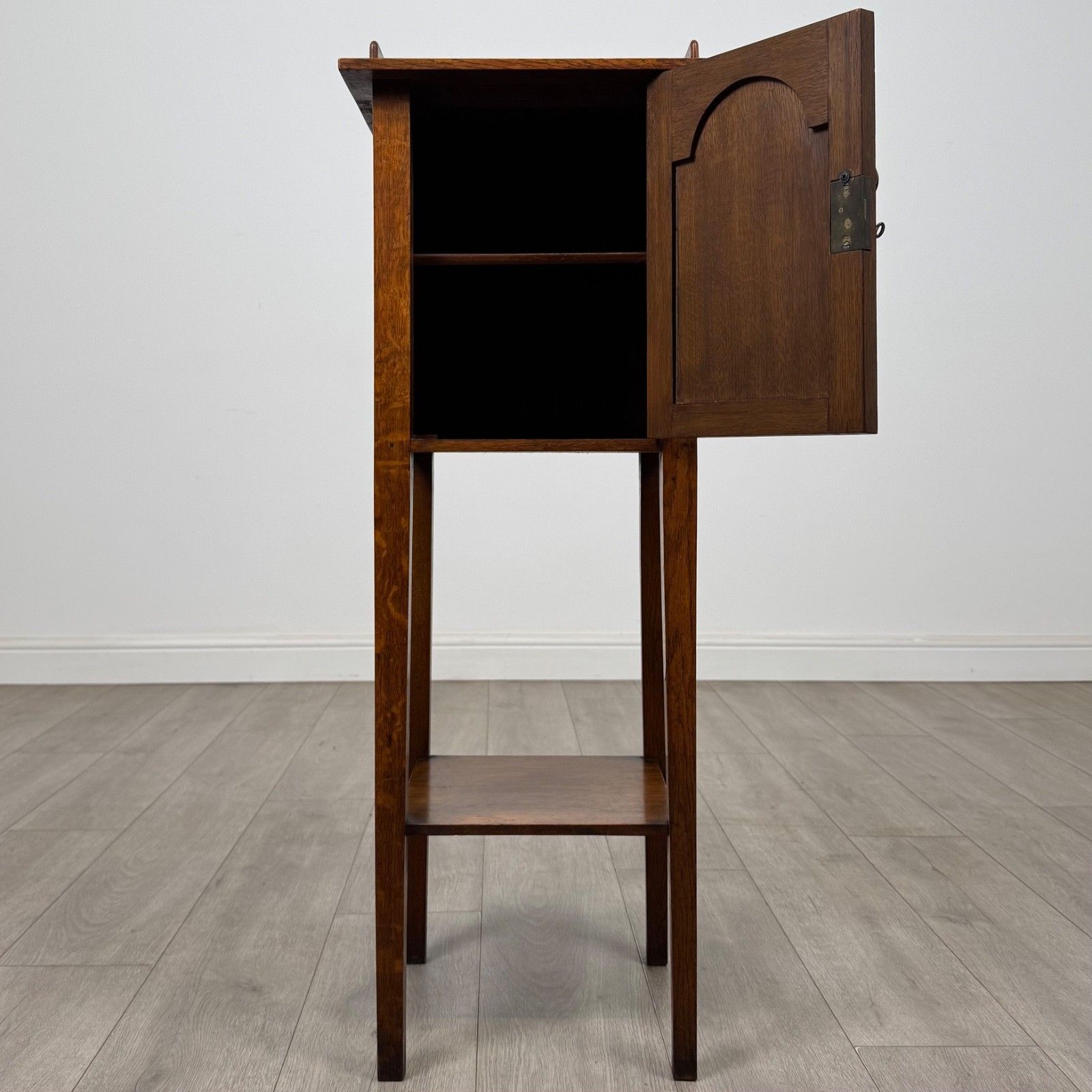 Antique 20th Century Small Arts & Crafts Cabinet In Oak ( Af 5341 ) photo furniture