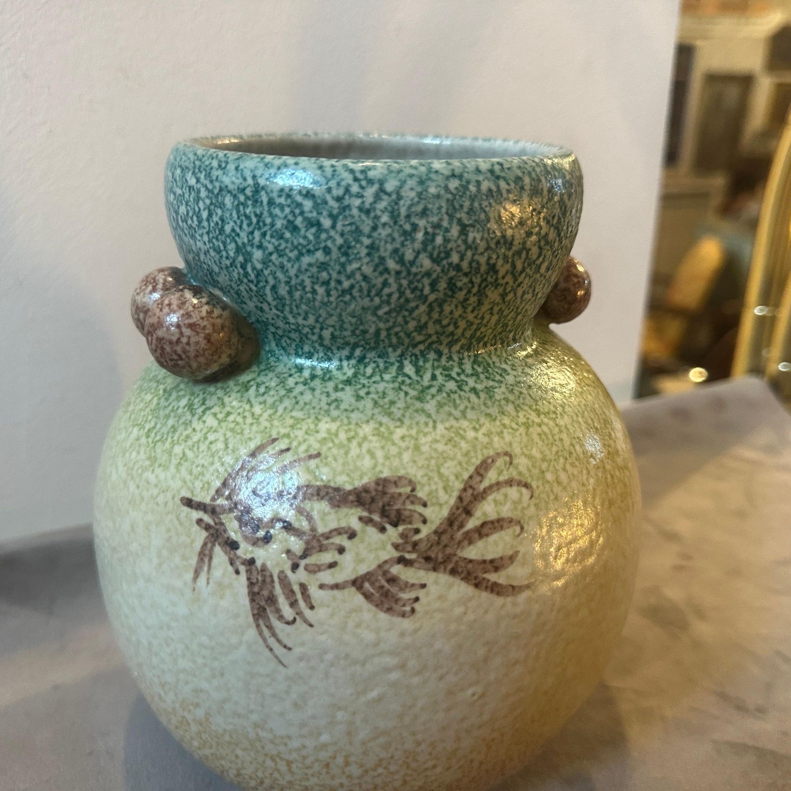Home Decor 1930s Art Deco Futurist Hand Painted Ceramic Vase By Iama Albisola photo