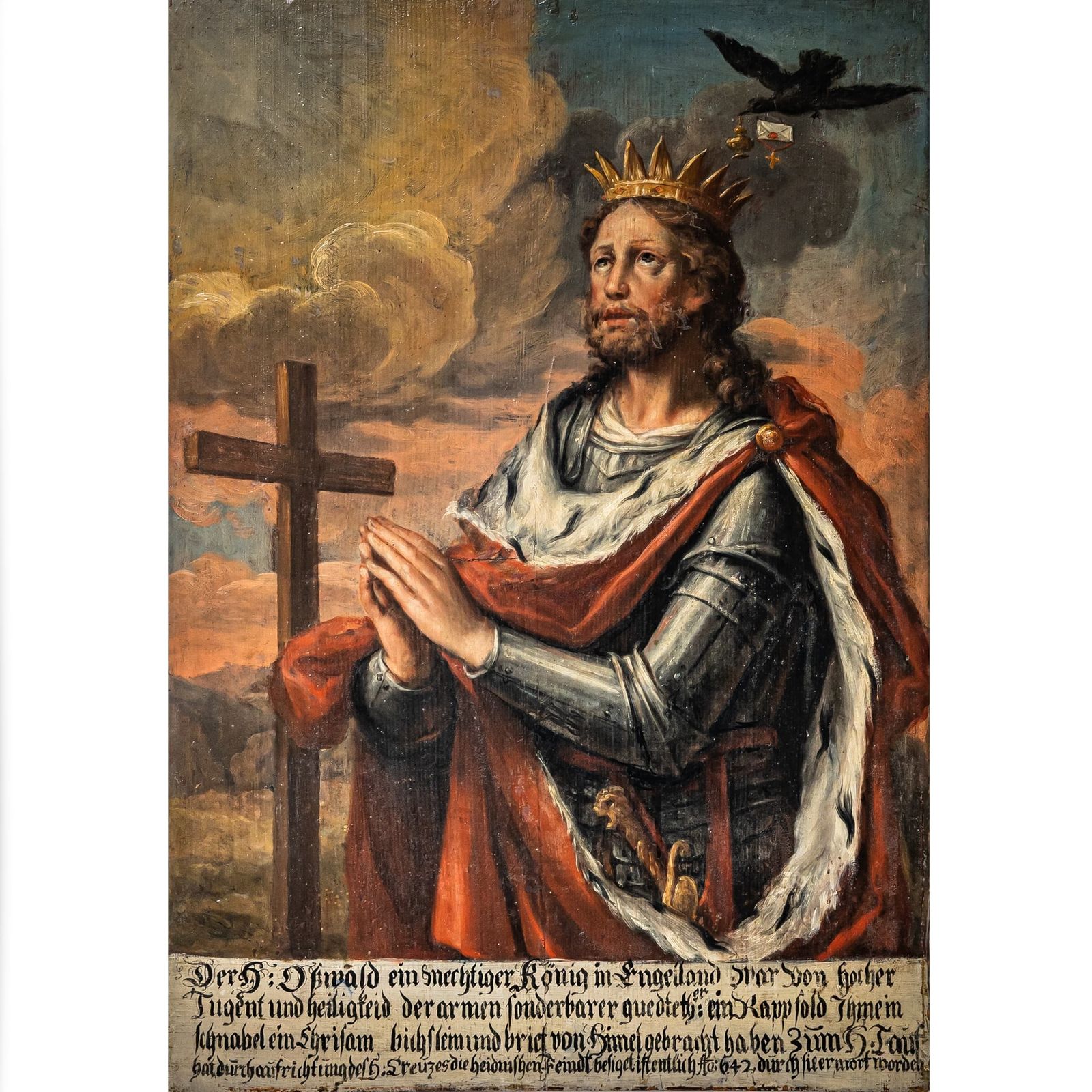 Painting Of Saint Oswald Of England, 17th/18th Century