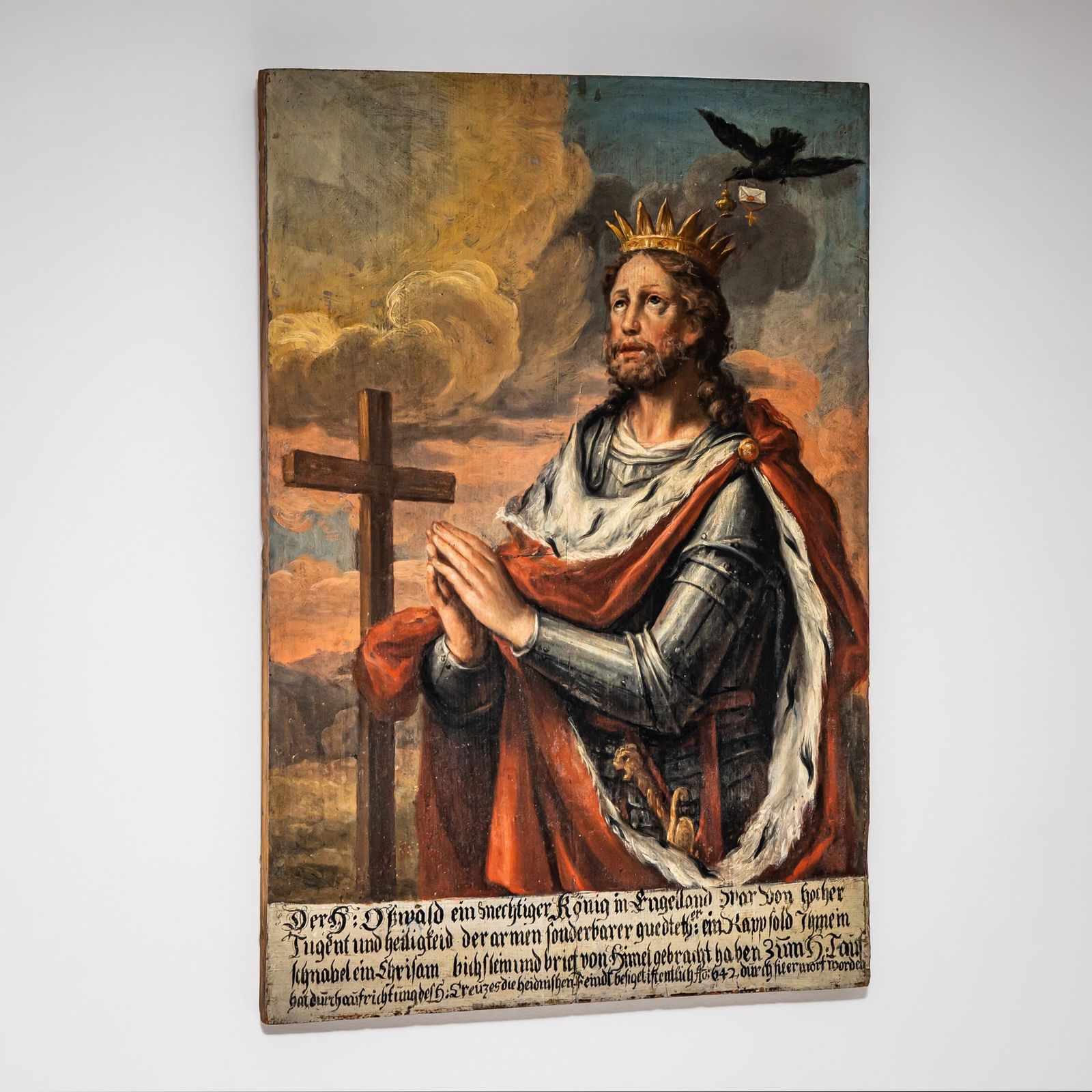 Painting Of Saint Oswald Of England, 17th/18th Century photo for sale