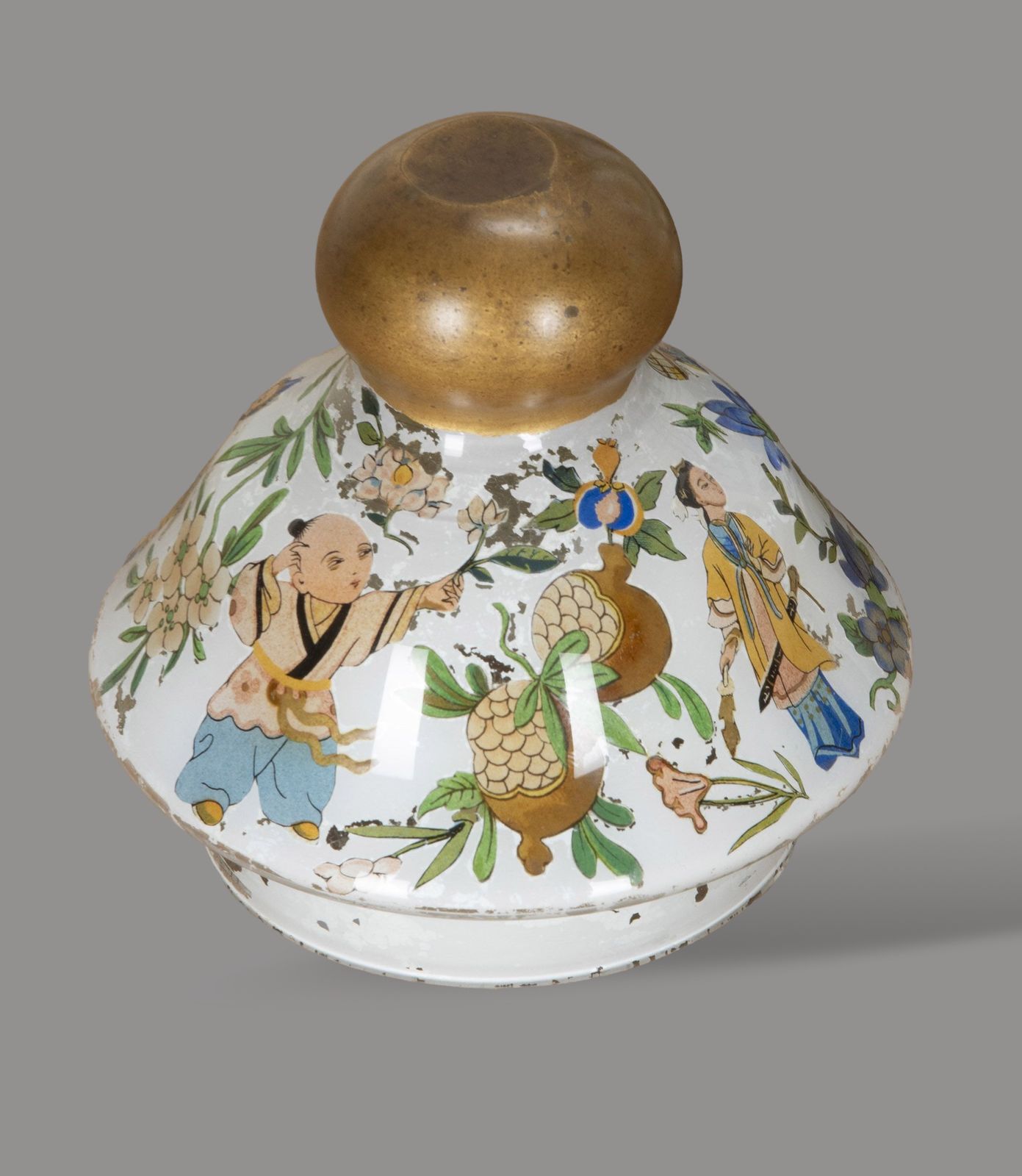 photo furniture Pair Of 19th Century English Decalcomania Vases
