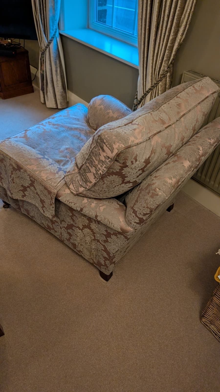 Duresta Lansdowne Reading Chair   Luxury Damask Snuggler Armchair photo Furniture