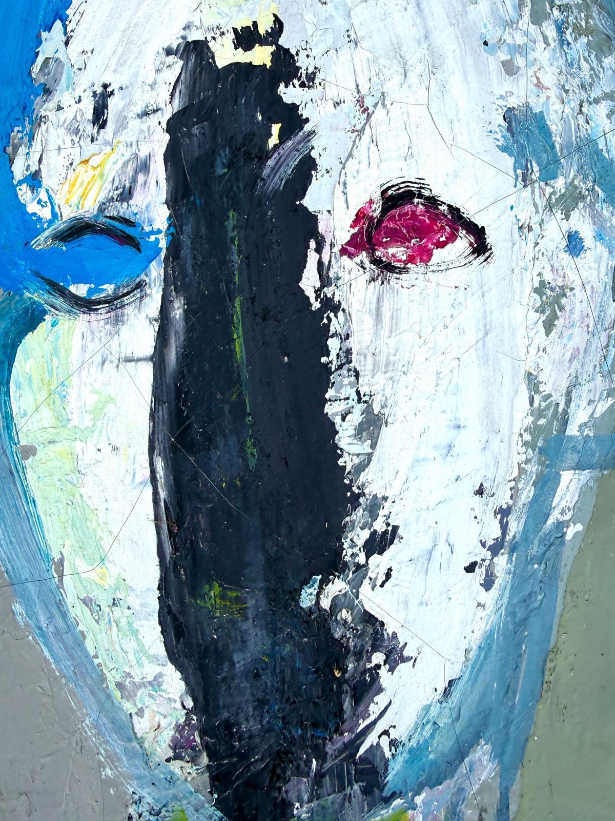 Jaume Muxart Domenech Mid Century Expressionist Portrait Oil Painting Catalan Barcelona Taüll School 1960. photo 1750.0