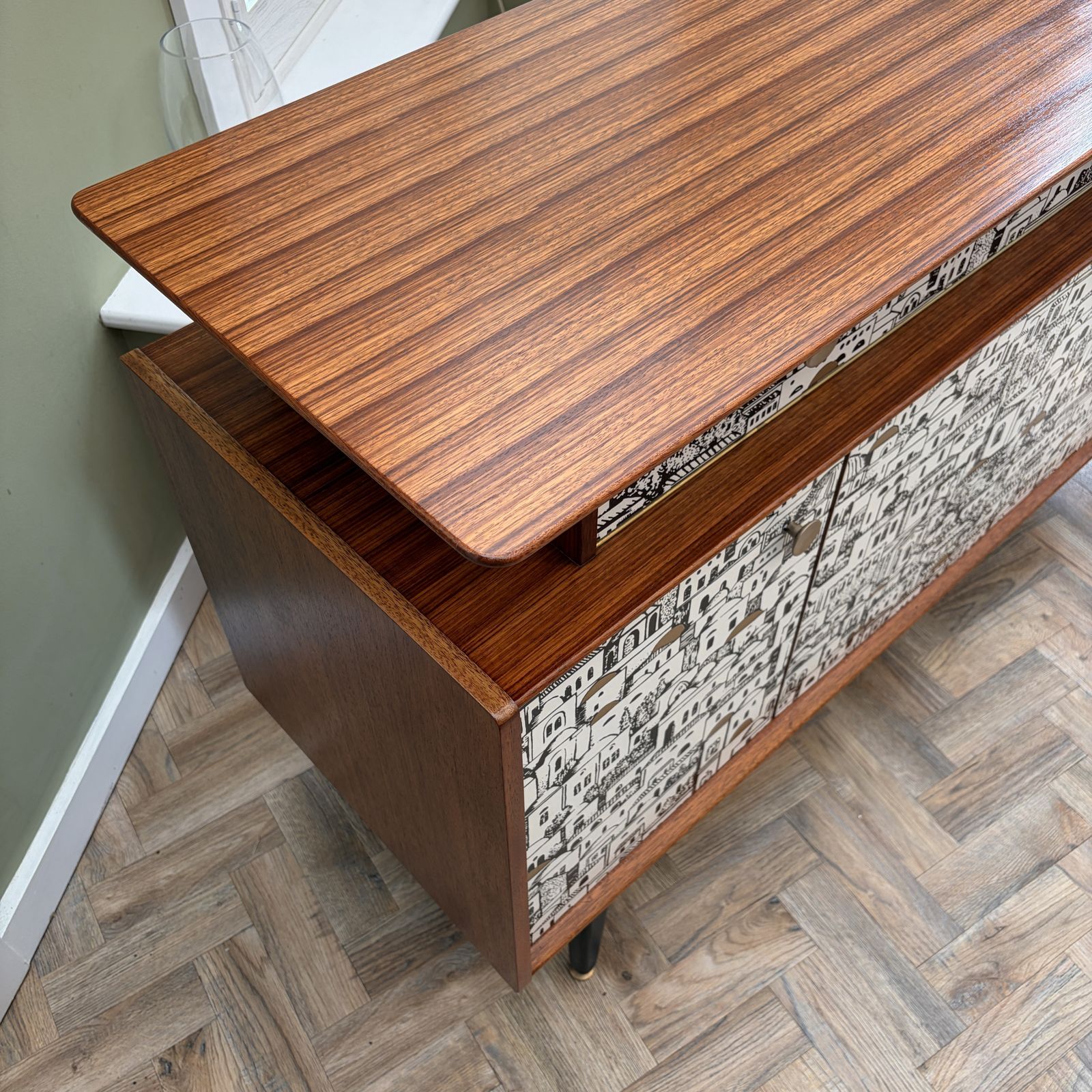 G Plan 'Floating Drawer' Sideboard With Fornasetti Fascia. Restored. Beautiful. photo buy
