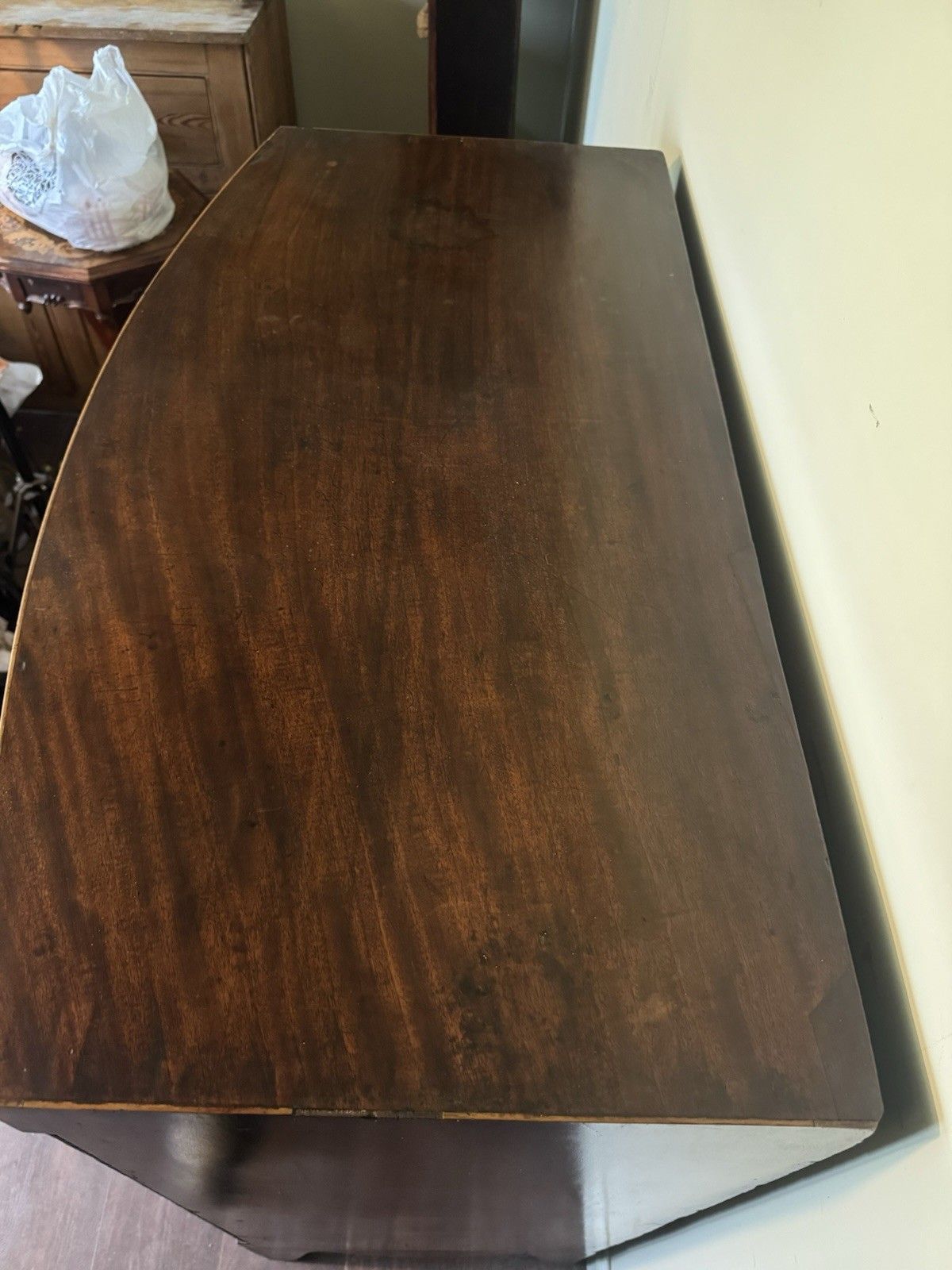 Regency Mahogany Bow Fronted Chest Of Drawers photo vinterior
