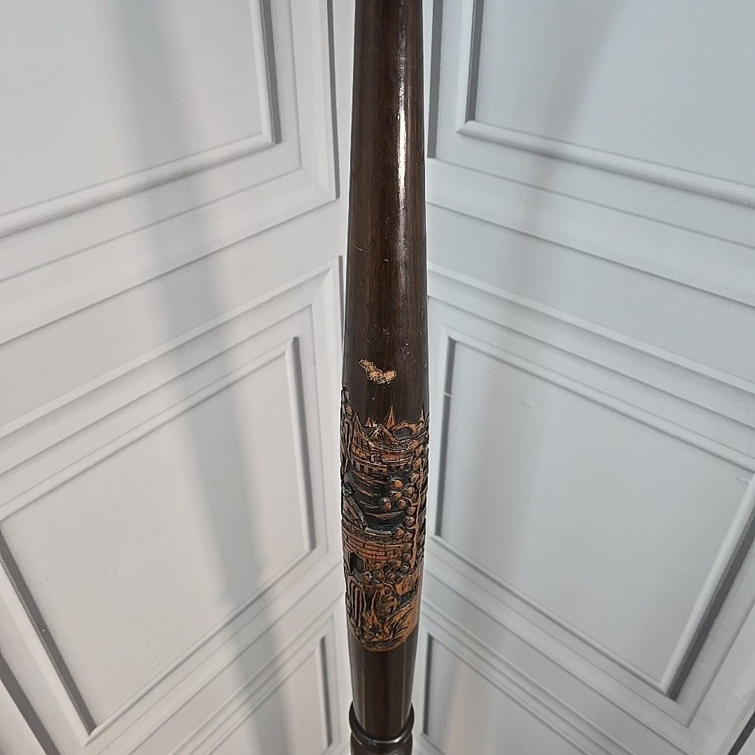 Vintage Carved Standard Lamp Wooden Oriental Floor Light Chinese For Rewiring photo 170.0