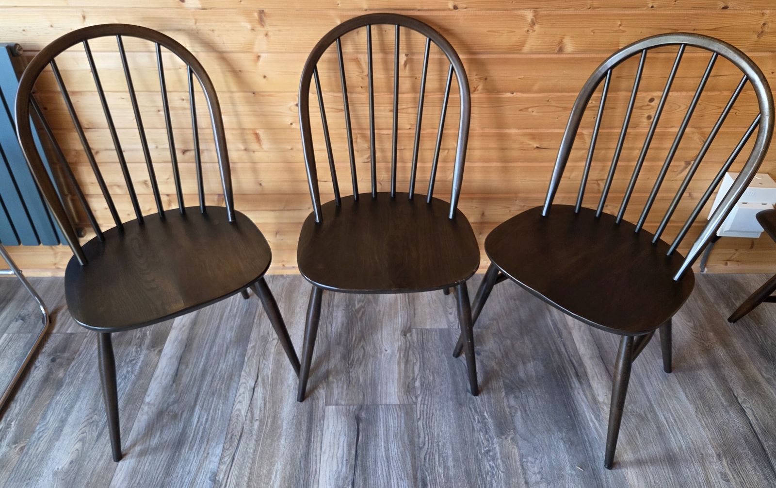 3 Ercol Mid Century Windsor Elm Dining Chairs photo furniture