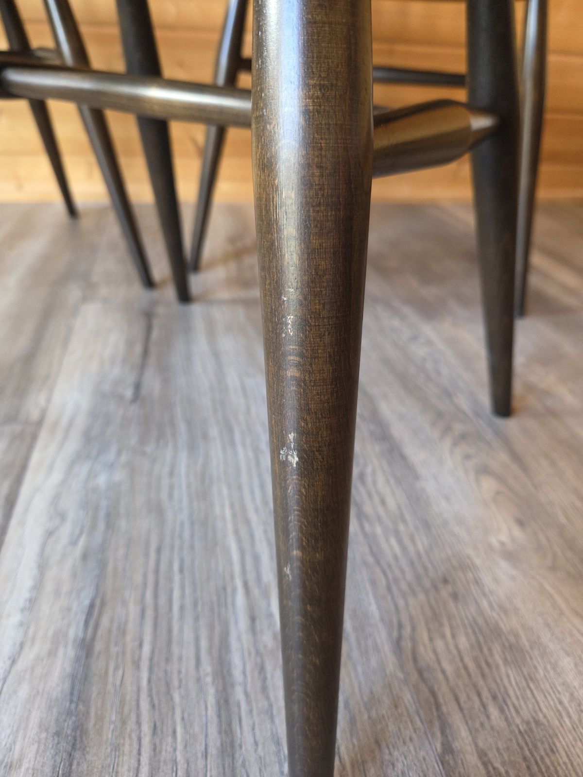 3 Ercol Mid Century Windsor Elm Dining Chairs photo Furniture