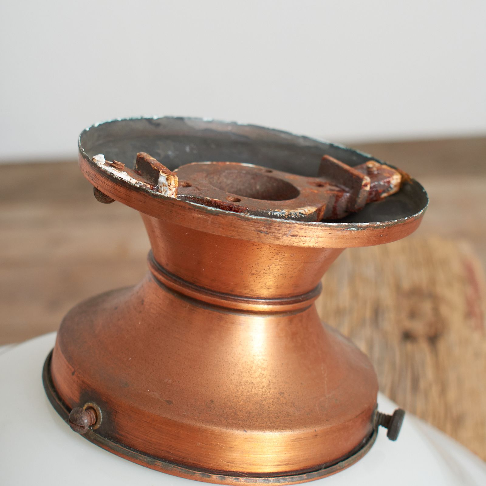 Pair Of Antique Church Opaline Flush Ceiling Lights photo 702.0