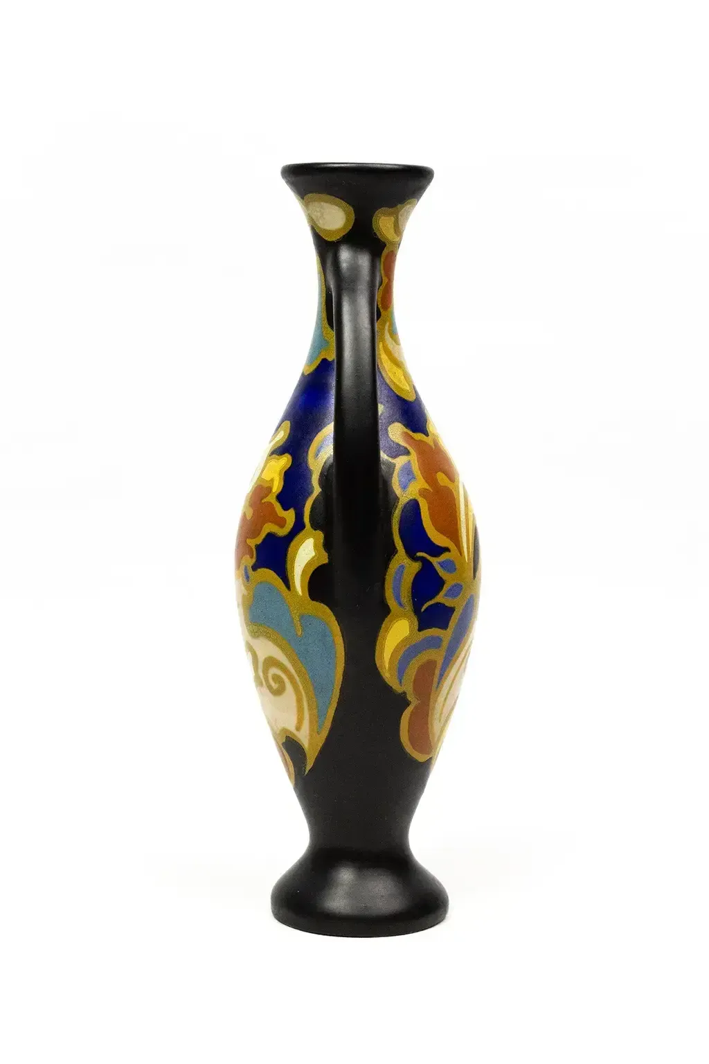 Regina Gouda Vase With Handles — Irene Decoration, Polychrome Matte Earthenware, Netherlands, 1920s–1930s photo Home Decor