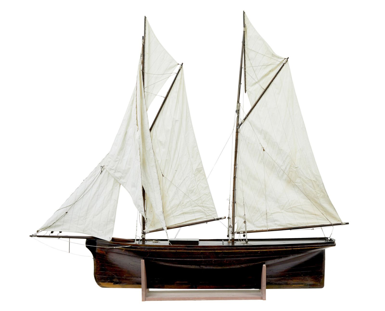 Home Decor Late 19th Century Scale Model Of A Wooden Boat photo