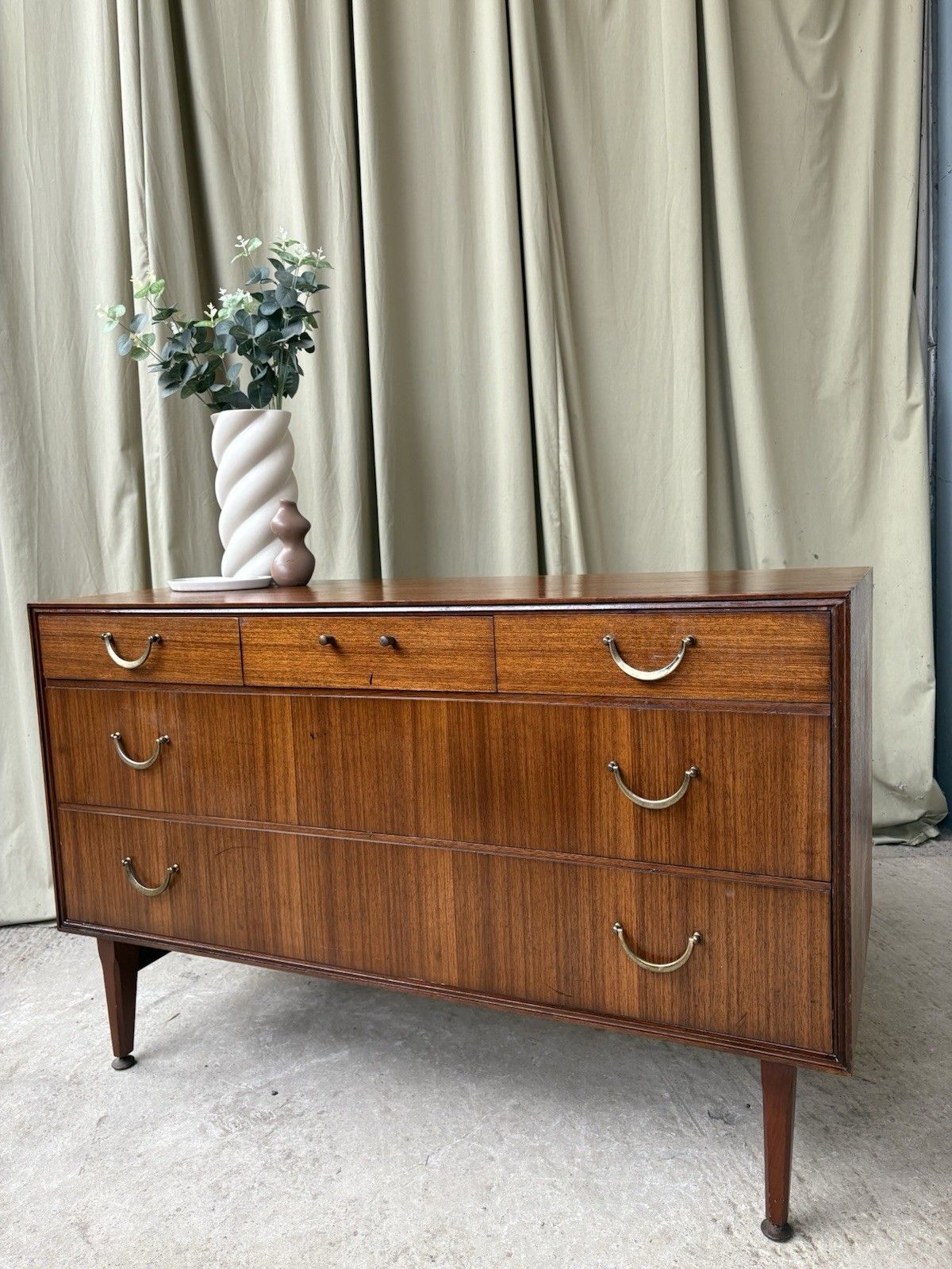 Vtg Mid Century Sideboard Multi Chest Of Drawers Danish Italian Retro R1135 photo furniture