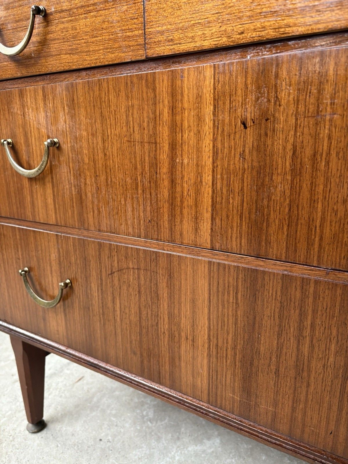 Vtg Mid Century Sideboard Multi Chest Of Drawers Danish Italian Retro R1135 photo vintage