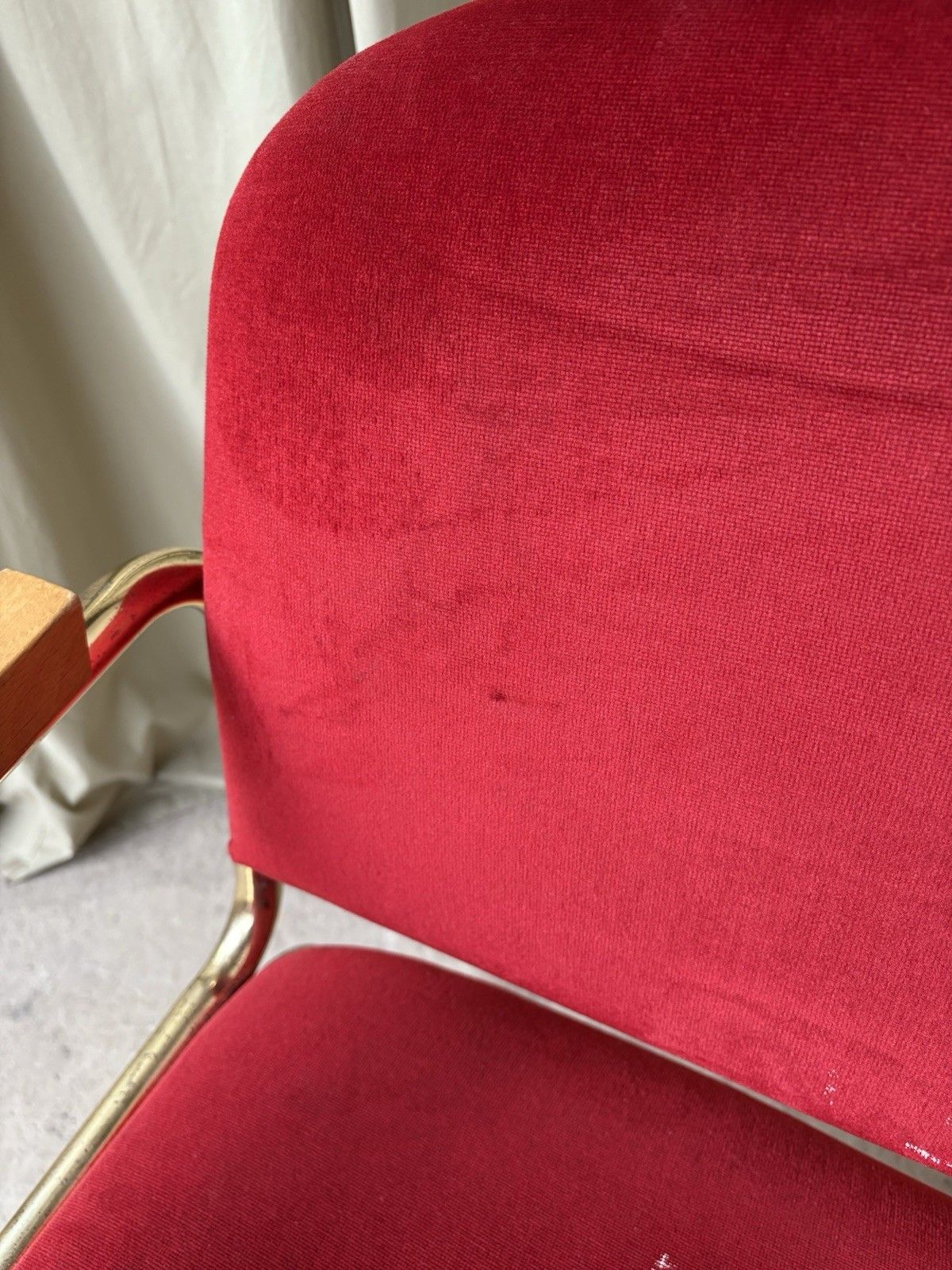 photo for sale Vtg Late Mid Century Armchair Chrome Desk Chair Lounge Retro Bauhaus Style R1134