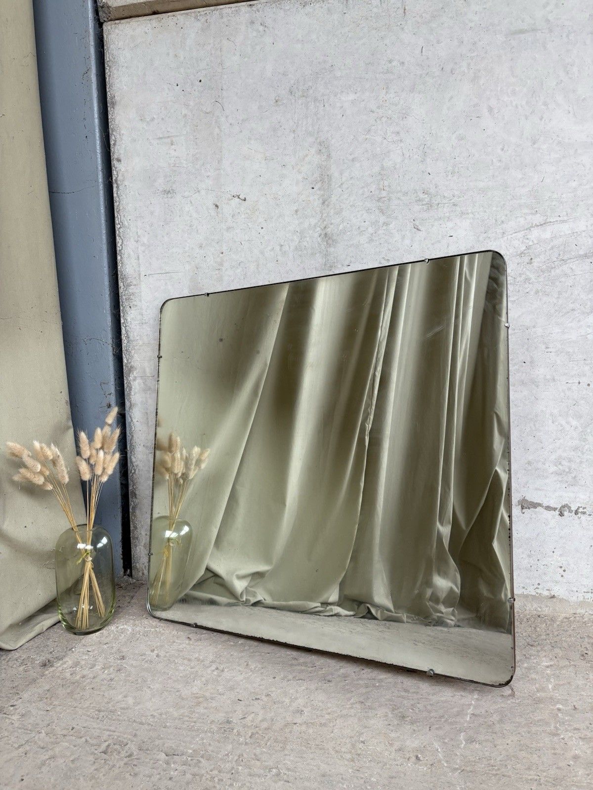 Vtg Mid Century Large Wall Hallway Overmantle Mirror Retro R1138 photo for sale