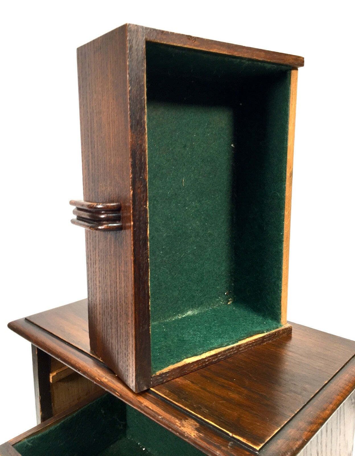 Antique Tabletop Wooden Chest Of Drawers / Filing Storage Box Cabinet C.1950 photo 159.0